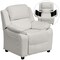 Emma and Oliver Deluxe Padded Contemporary Kids Recliner with Storage Arms